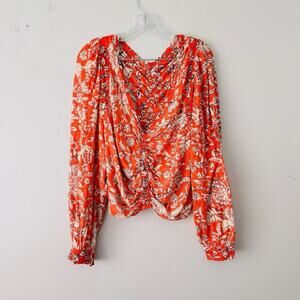 Free People Say The Word Top Red Women’s Size XL